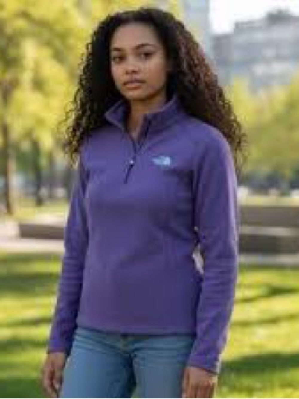 The North Face Women's Purple Half-Zip Fleece Pullover
